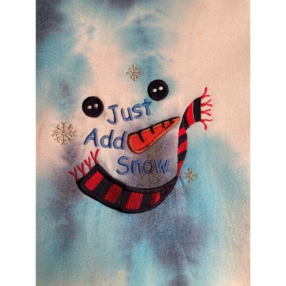 90s Christmas Sweatshirt Frosty the Snowman Tie Dye Vintage 1990s Size Large/XL - Picture 3 of 5